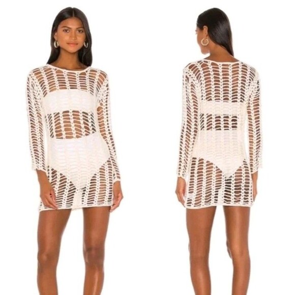 SUPERDOWN Swim Long Sleeve Knit Cover Up Dress size SMALL NEW - Picture 3 of 3